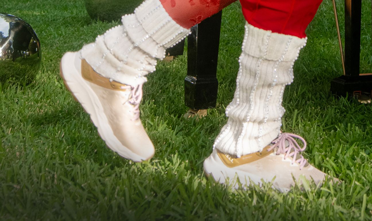 People outside wearing merrell footwear